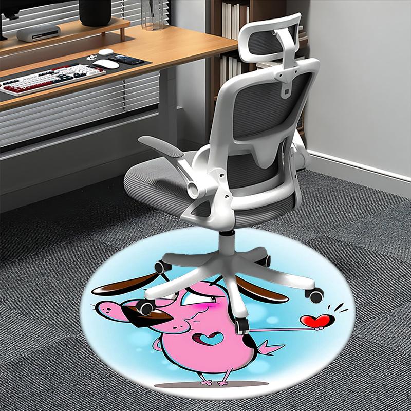 

Cowardly Heroes Heart Love Chair mat Round Rug-Office carpet , Machine Washable , Non-slip , Suitable for Living Rooms , Bedrooms , Entryway 80cm by 80cm