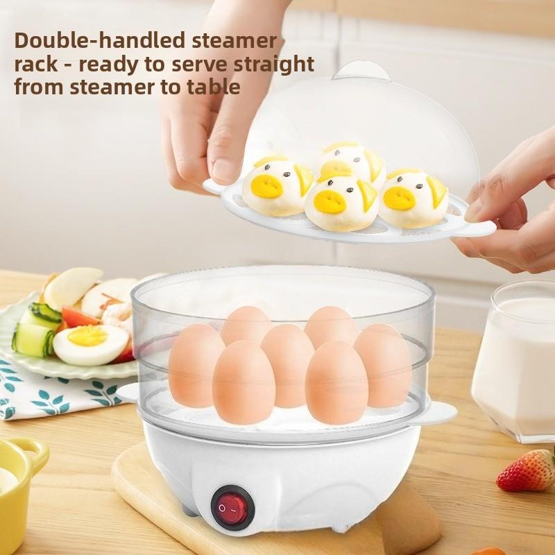 Egg Boiler Mini Multifunctional Egg Steamer Stainless Steel Household Double-layer Egg Boiler Breakfast Machine Small Appliances