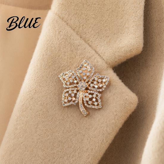 Brooch Pin Maple Leaf Brooch 3D Hollow Design Lapel