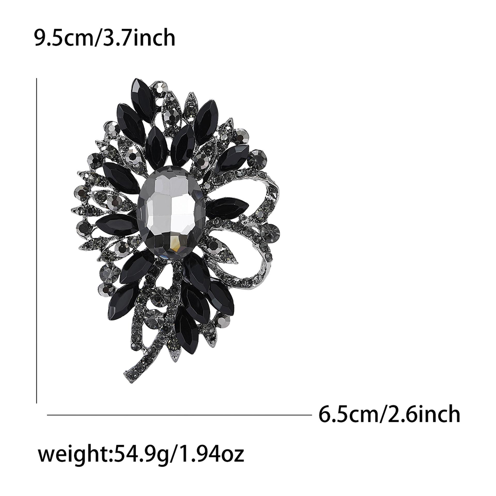 

Африканская атмосферная большая стеклянная брошь из сплава, изящная высококачественная женская кардиганная шаль, брошь-булавка с украшением