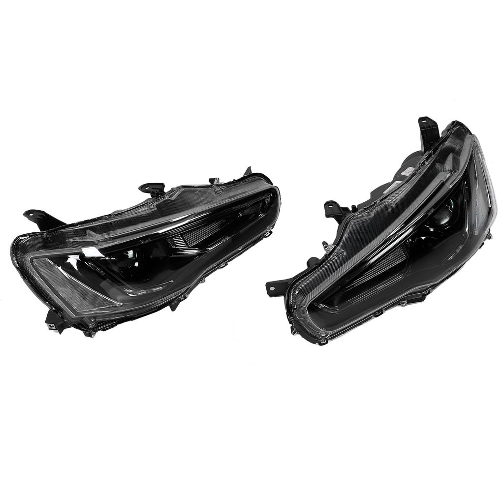 LED Dual Beam Projector Dynamic Headlights Blackout Fit for LancerEvo X 2008?2017 LHD