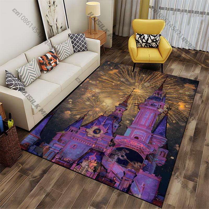 Castle magical night carpet Yoga living room room decor children's crawling mat doormat area rug games mat