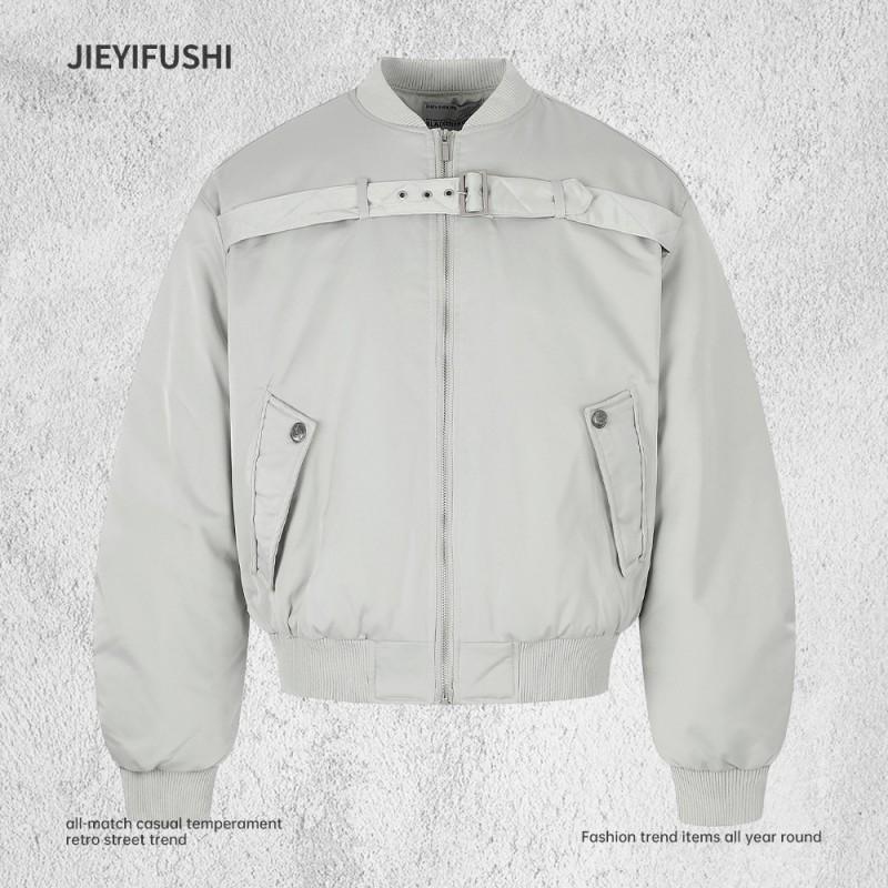 Mens Loose Solid Cotton Puffer Jacket Stand Collar Long Sleeve Casual Streetwear Winter Coat