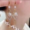 Diamond Shaped Long Tassel Earrings Exude A Fashionable and Goddess Like Aura, with Super Fairy and Versatile High-end Earrings for Women