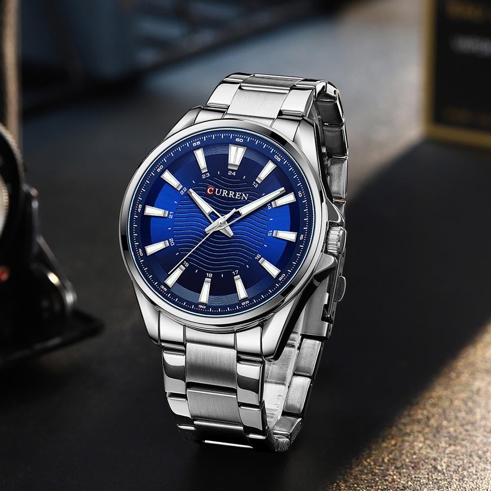 CURREN Classic Simple Stainless Steel Quartz Wristwatches Fashion Brand Men's Watches With Luminous Hands