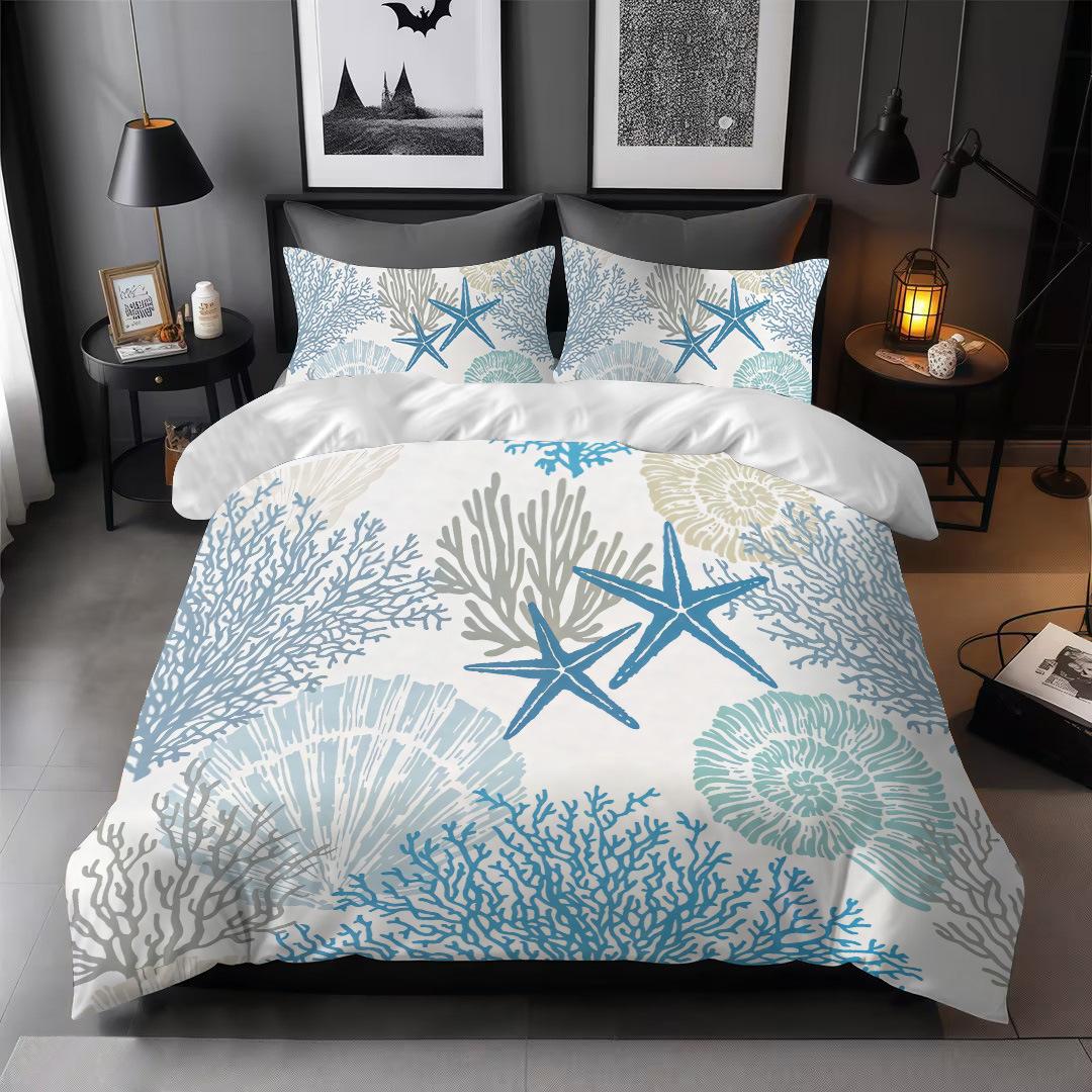 

Quilt Cover 3D Digital Printing Three-Piece Set Marine Turtle Quilt Cover Pillowcase Customization 135 * 200cm 50 * 80cm * 1 two-piece set
