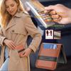 Splice Cards Solt Leather Phone Case for Samsung Galaxy Z Flip 8 7FE 6 5 4 3 Shockproof Comfortable Grip Slim Portable Cover