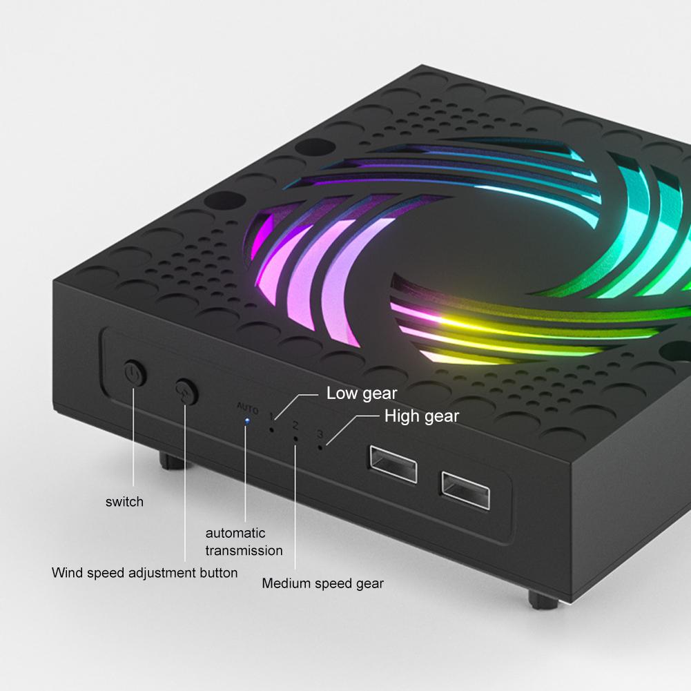 Soporte de refrigeración vertical para Xbox Series X, estación de carga de  doble controlador para ventilador de refrigeración Xbox Series X con 2