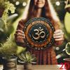 Bohemian Metal Wall Art Vintage Floral Spiral Yoga Meditation Decor