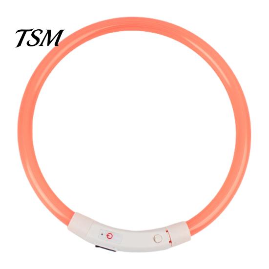 LED Dog Collar Rechargeable Luminous USB Charging Necklace Puppy Light Up for Outdoor Pet