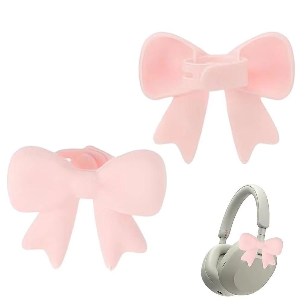 3D Bows Bow Headphone Accessories Silicone Headset Attachment Earphone Decor For Friend Gift