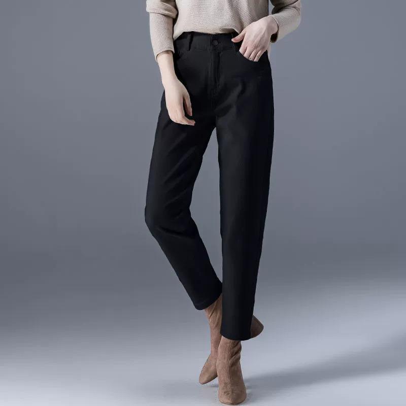 

High-Waisted Lightweight Soft Denim Harem Pants for Middle-Aged Women – Casual, Tapered, Loose Fit, Plus Size 33