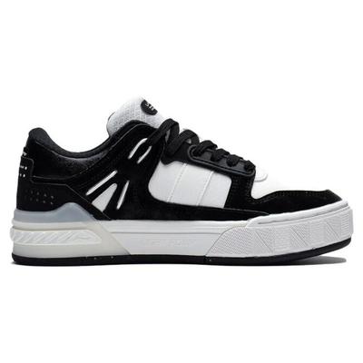 Li Ning Morning Glow Morning Glow Augmentant la taille Chaussures de Skateboard Basses pour Femmes Blanc Noir AGCS354-2