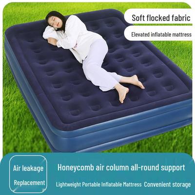 Thickened Flocked Inflatable Air Mattress Pad for Office, Camping, and Home