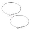 RUI RUI YU 3 Pairs Women Fashion Simple Big Round Circle Earrings Smooth Alloy Earrings (Golden + Silver + Rose