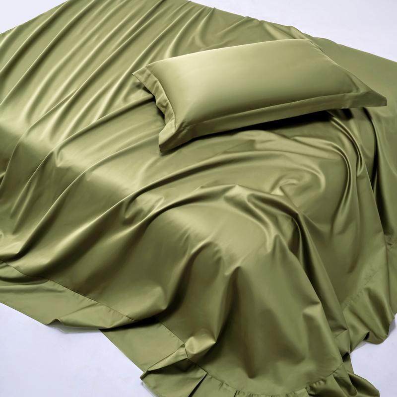 Weiches 100% ägyptische Baumwolle Bettwäscheset, 1000 Fadenzahl 4/6-teiliges Bettwäscheset, Luxuriös seidig Spann- und Bettlaken Kissenbezug