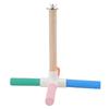 Parrot Cross Stand Stick Colorful Safe Healthy Matte Bird Cage Perch Stick with Nuts and Bolts for