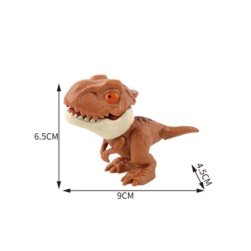 Non-Toxic Jurassic Finger Dinosaur Triceratops Tyrannosaurus Model Toys For Kids Creative Finger Biting Dinosaurs Interactive Toy Children Gift