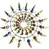 Kinetic Wind Spinner Colorful Metal Wind-Driven Kinetic Spinner Outdoor Kinetic Wind Sculpture Assembly Required for Garden Backyard Lawn Decoration