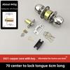 Stainless Steel and Wood Bathroom Door Knob Lock 5831