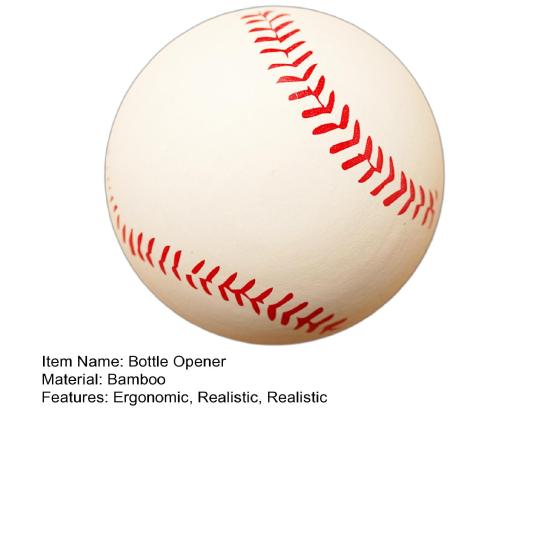 Sports Ball Magnetic Bottle Opener Wooden Beer Cap Remover with Refrigerator Magnet Football Basketball Design Unique Bar Decor Gift for Sports Fans