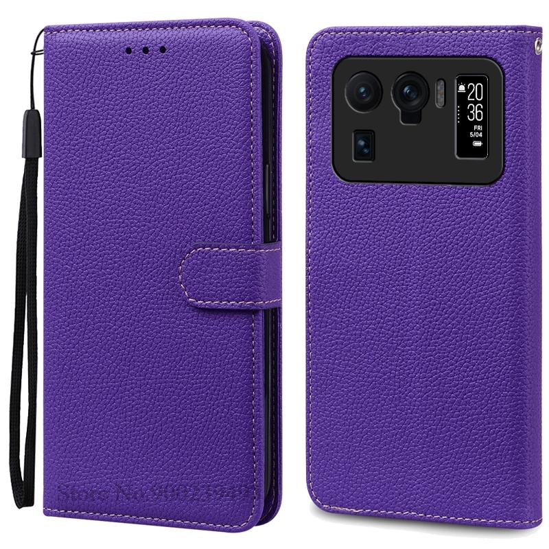 

Чохол Mi 11 Ultra Для Xiaomi Mi 11 Ultra Чохол Шкіряний Відкидний Чохол-Гаманець Для Xiaomi Mi 11 Ultra Чохол Силіконовий Чохол-Книжка Fundas For Mi 11 Ultra темно-фіолетовий колір