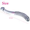 Double Ended Crystal White Pyrex Glass Dildo Artificial Penis Granule  Spiral G Spot Massager Adult Game Sex Toys for Woman Gay