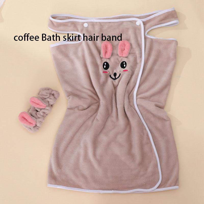 Kinder Süßes Cartoon Badetuch Verliert Keine Haare Korallenvlies Saugfähig Schlinge Hausbadrock Schwimmbadetuch