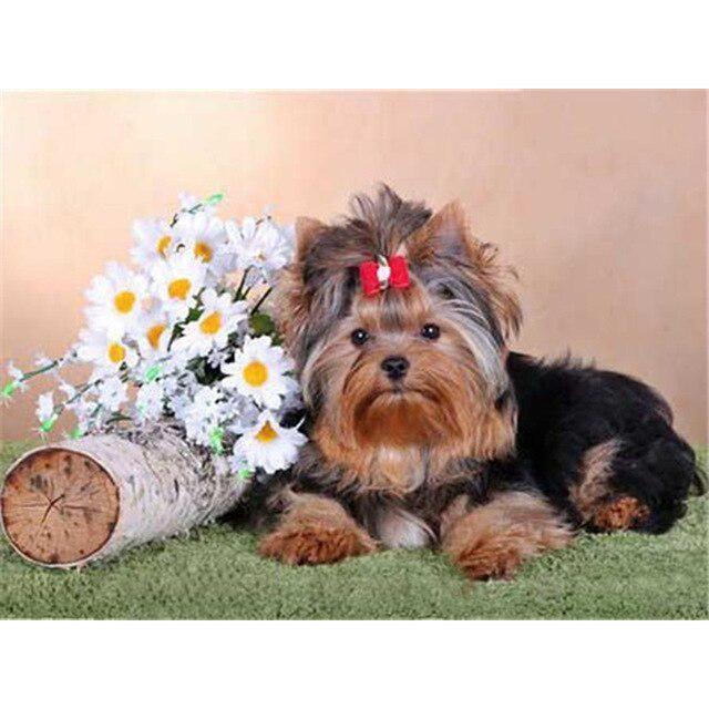 DIY 5D diamantová malba pes Křížkový steh Diamantové vyšívání Prodej Zvířecí mozaika Kamínky Obrázky