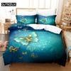 Blue Butterfly Duvet Cover Set King Size 220X240 Double Bed Single 3D Queen Bedding Sets Pink Full Twin Quilt Linen Pillowcase