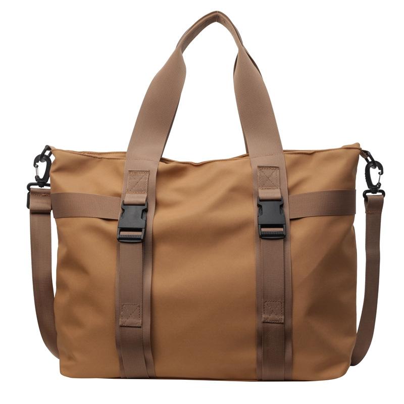 Large Capacity Canvas Tote Bag Short Business Trip Storage Messenger Bag Outdoor Leisure Travel Portable Shoulder Bag