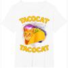 Women's Black Burrito Cat Print T-Shirt Fun Animal Print Casual and Versatile Short-Sleeve Crew Neck Top Everyday Wear