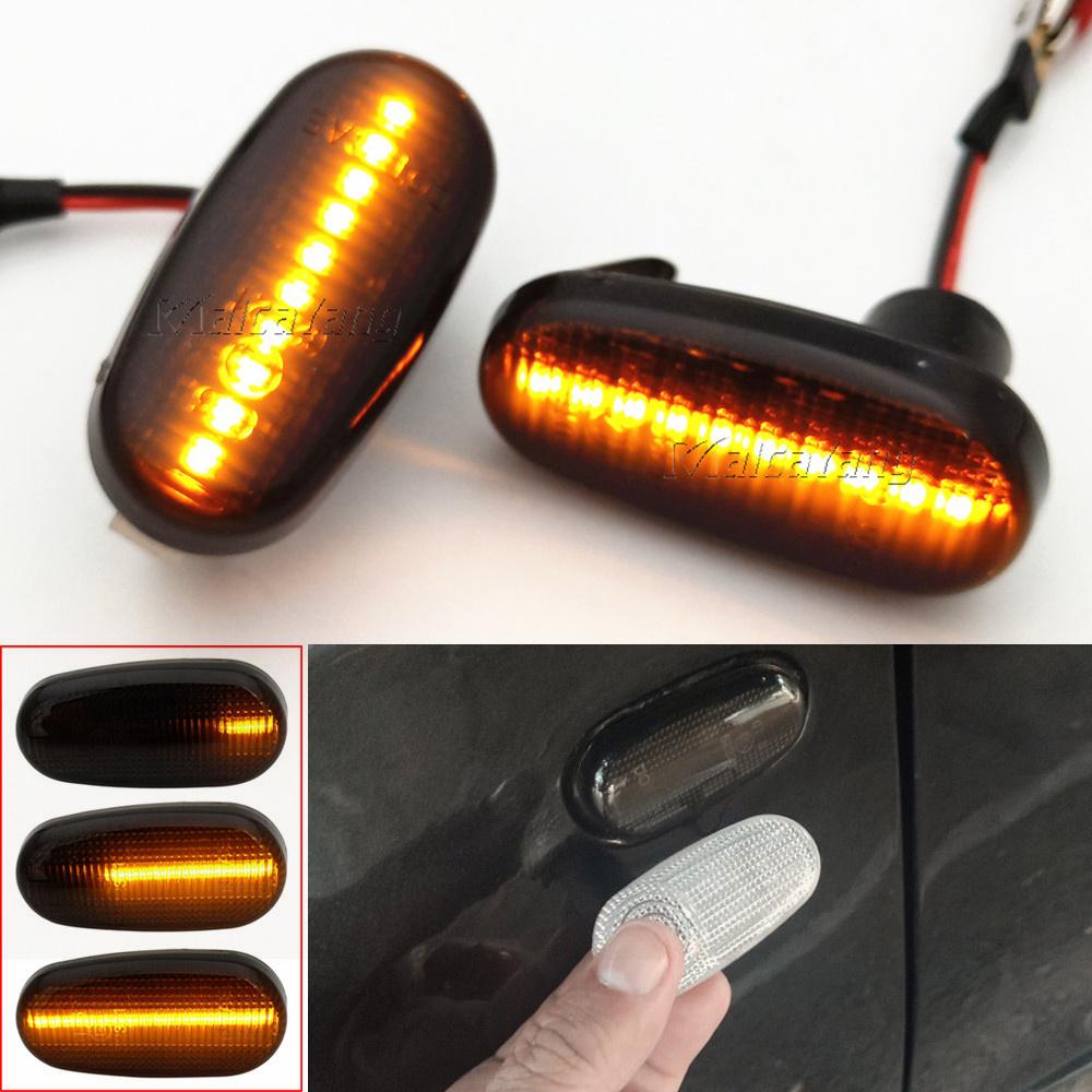 For Alfa Romeo Mito 955 147 GT 937 Fiat Bravo 2 Dynamic LED Side Marker Lights Arrow Turn Signal Flashing Blinker Lamp 2PcsTurn Signal 2