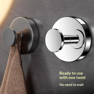 No Drilling Waterproof Stainless Steel Suction Cup Hooks Reusable Wall Hangers 2/4Pcs for Coat Hats