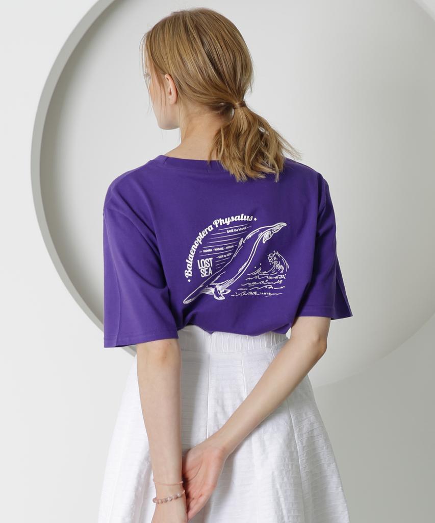 Eoboneoseu Whale Short Sleeve T-Shirt [Purple]