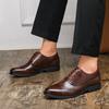Fashion New Gentleman Fashion Black Brown Lace Up Oxford Brogues Shoes Luxury Designer Formal Wedding Prom Dress Homecoming Footwear
