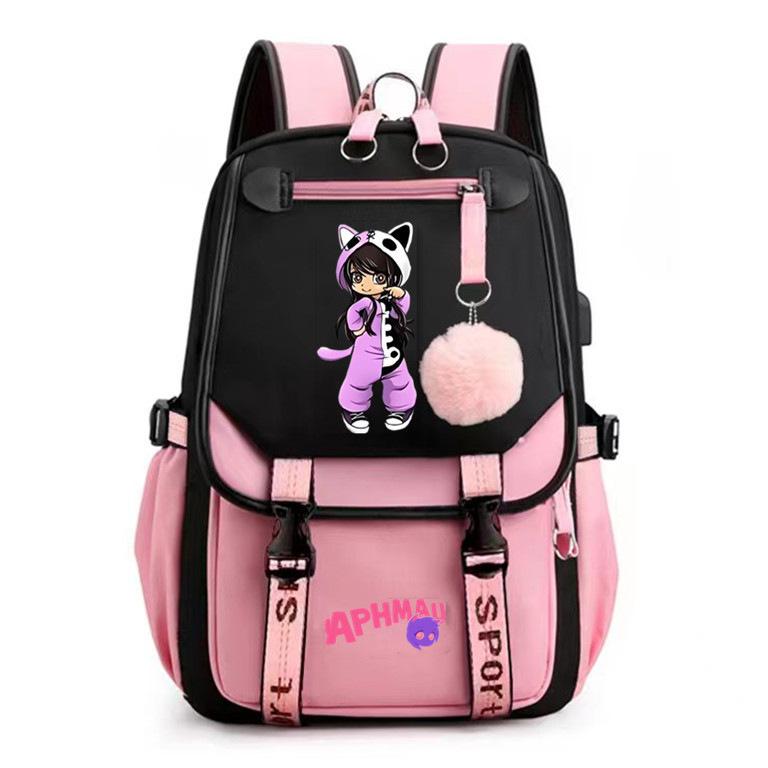 Large Capacity Schoolbag with Shoulder Strap; Student Three-piece Pencil Case Set