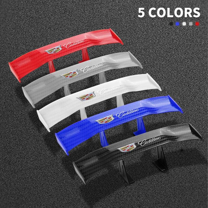Carbon Look Car Rear Spoiler Mini Wing Small Model Decoration For Cadillac Escalade CTS ATS SRX STS XT5 XT4 XT6 XTS CT4