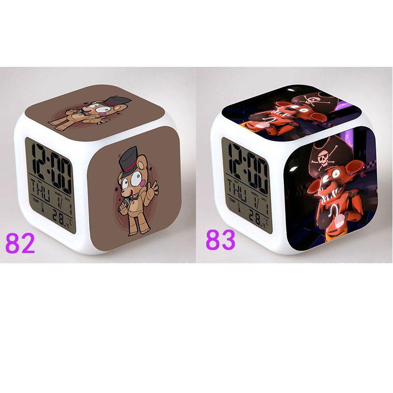 Bear Multifunction Fnaf 7color Digital Alarm Clock Led Watch Alarm Cube Clock