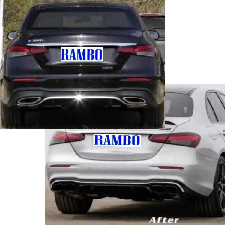 Rear Diffuser with Tailpipe for Mercedes-Benz E-Class W213 E63S AMG
