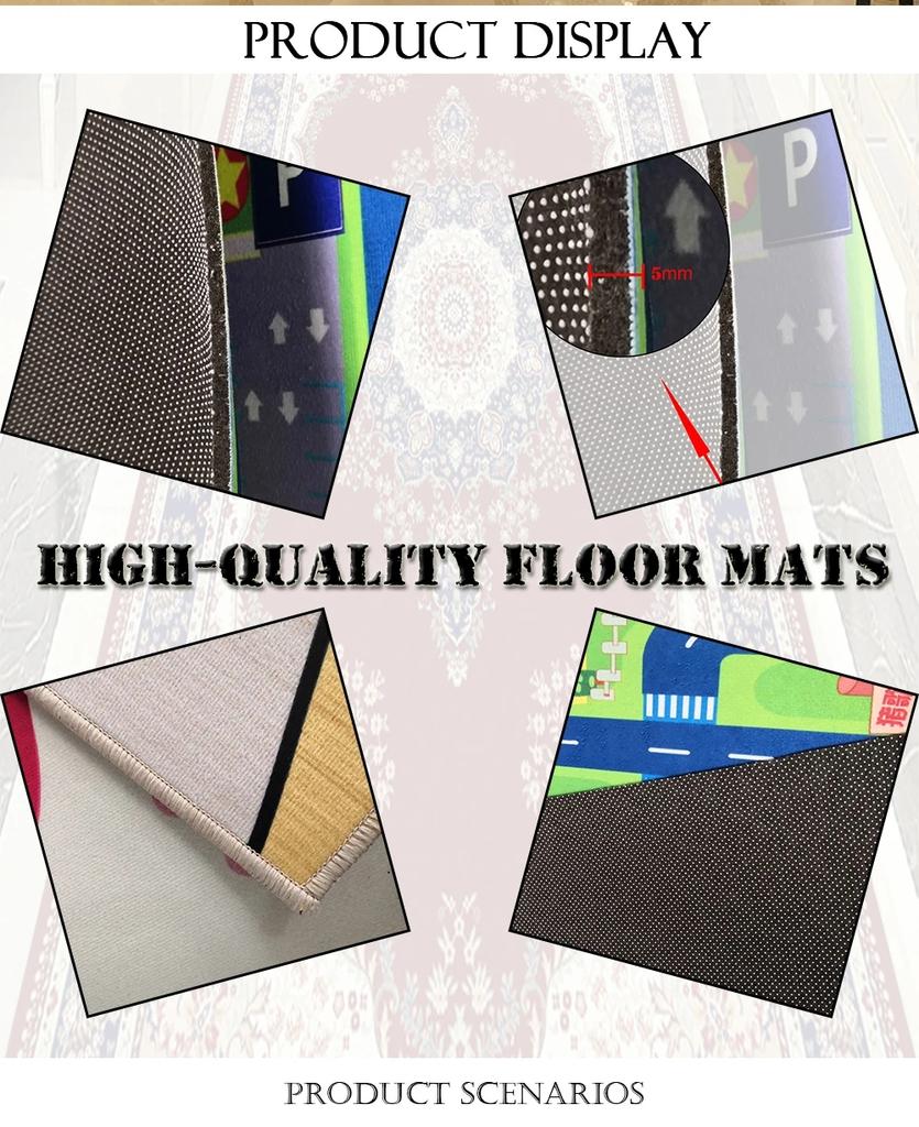 Floral Carpet Lotus Goldfish Fun Bridge Corridor Hallway Rug Living Room Area Rug 3D Rose Bedroom Anti-slip Kitchen Mat