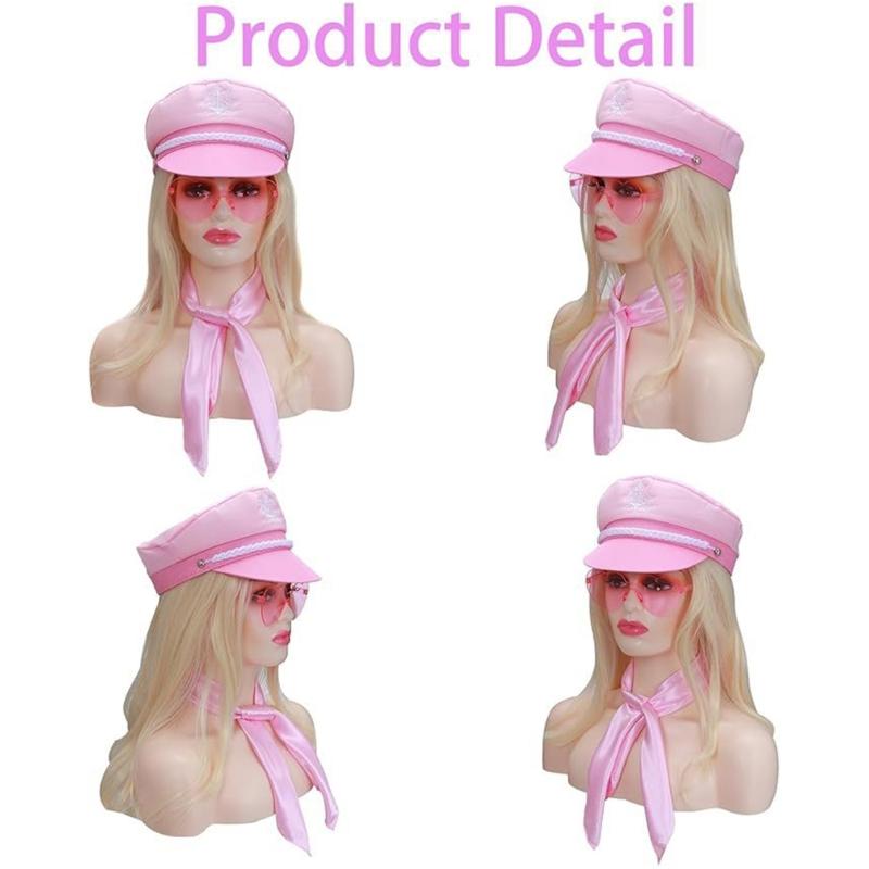 Yacht Captain Costume with Captain Caps Scarf Sunglasses Accessories Boat Costume for Women Captain Dressing up Party