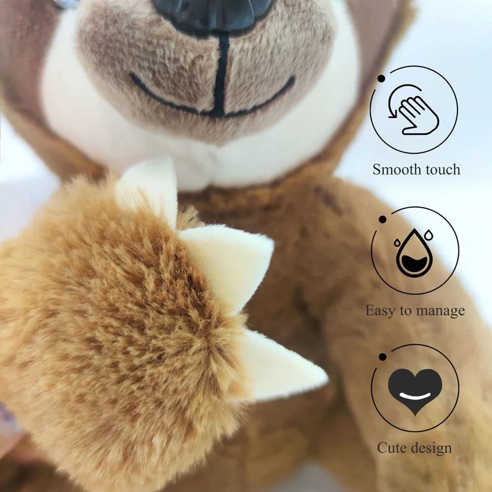 25CM Cuddly Sloth Plush Toy Big Eyes Soft Comfort Throw Pillow Grey Brown Koala Doll for Friends Christmas Birthday Gift