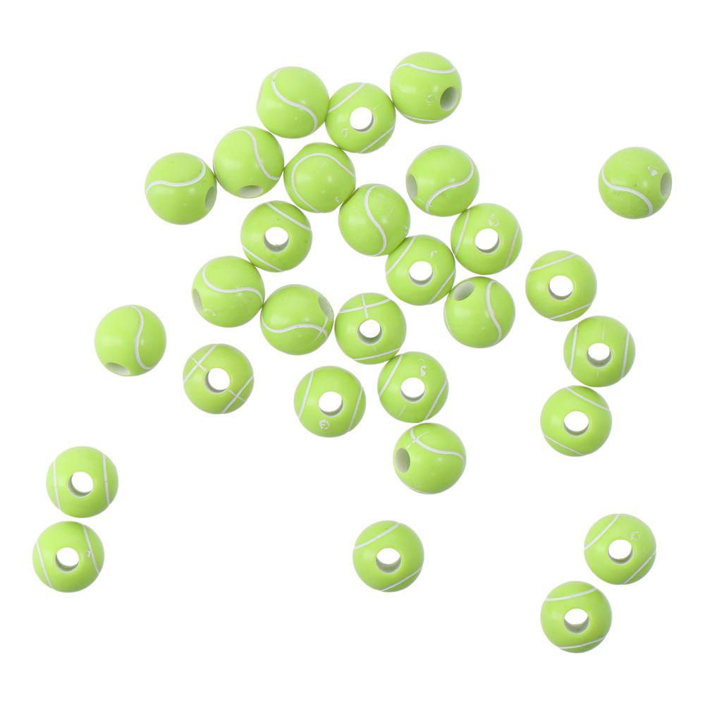 

resin Tennis Ball Beads 11mm Bracelets Making Key Chains Pony Beads Jewelry Making