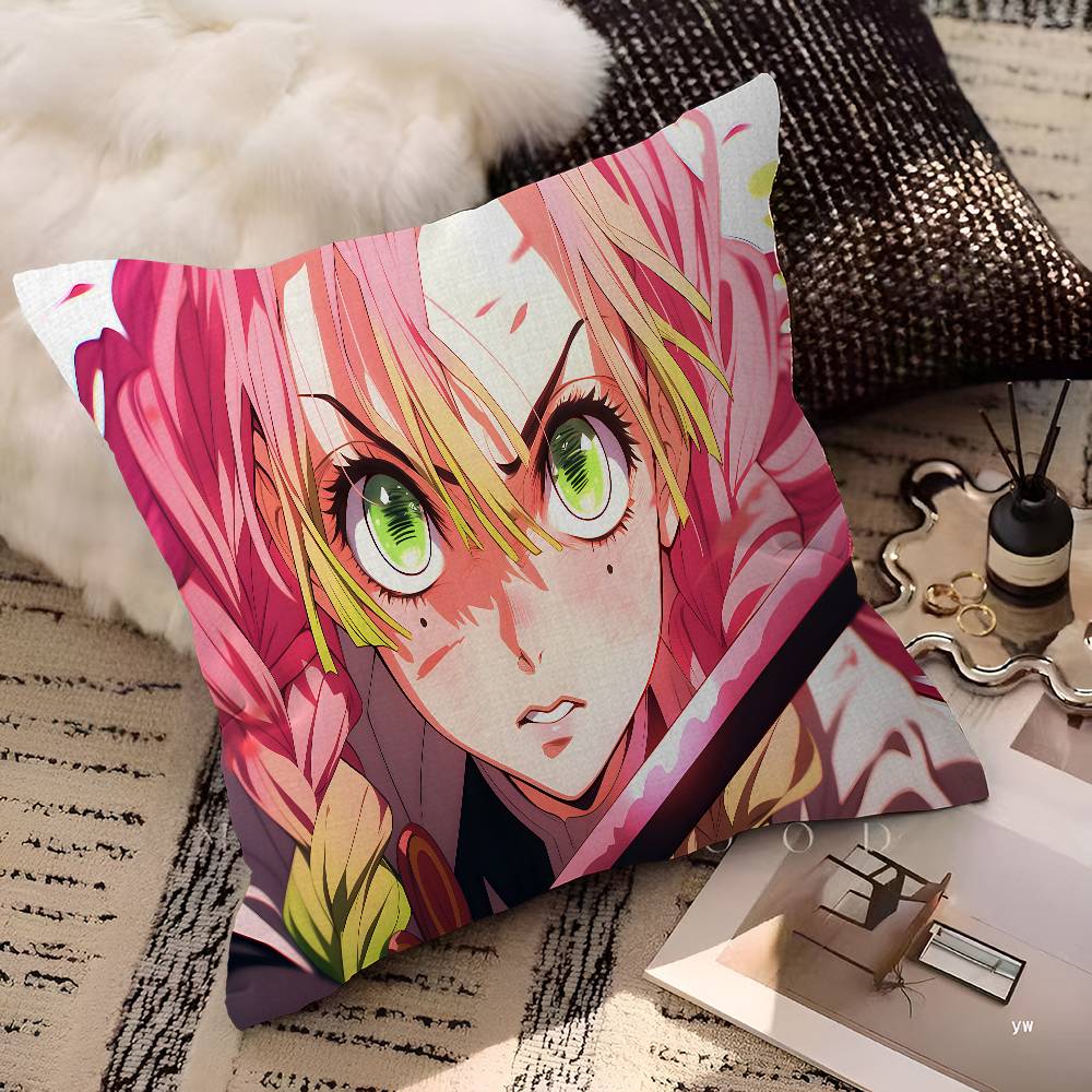 Demon Slayer Kimetsu Kanroji Mitsuri Maple Design Cushion Cover Happy Autumn Harvest decor Holiday Decorati Pillow Cover