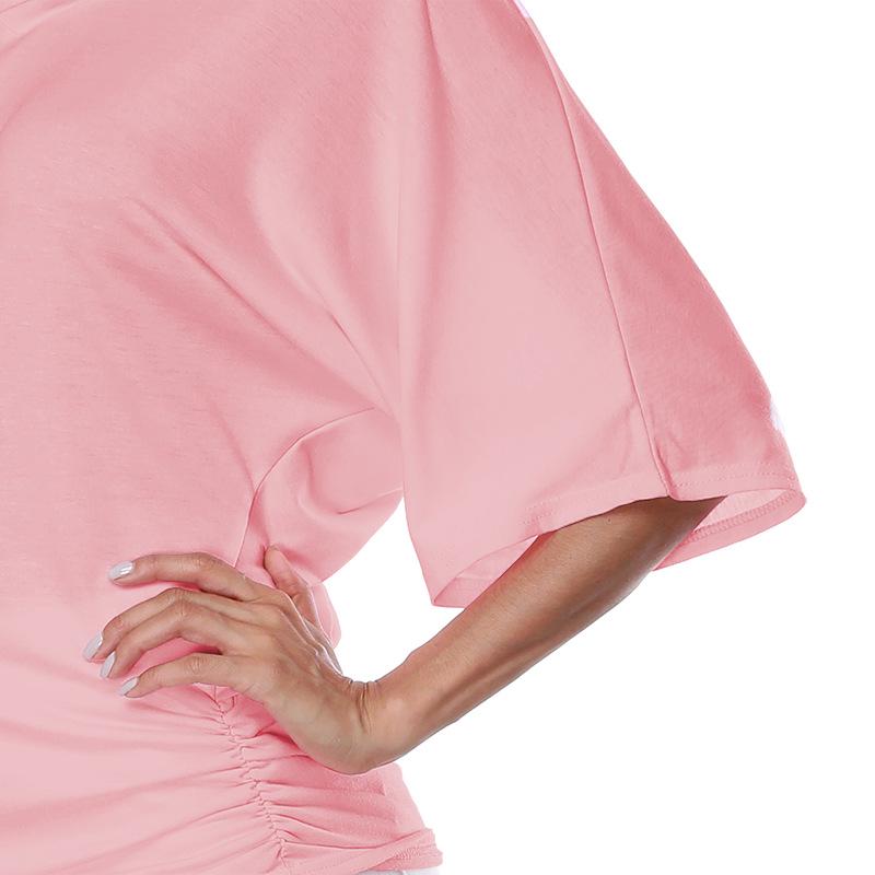 Plus Size Women's V-Neck Batwing Sleeve T-Shirt - A1375