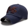Zhen Yueqi Men's Distressed Embroidered Baseball Cap - Casual Outdoor Washed Sun Hat