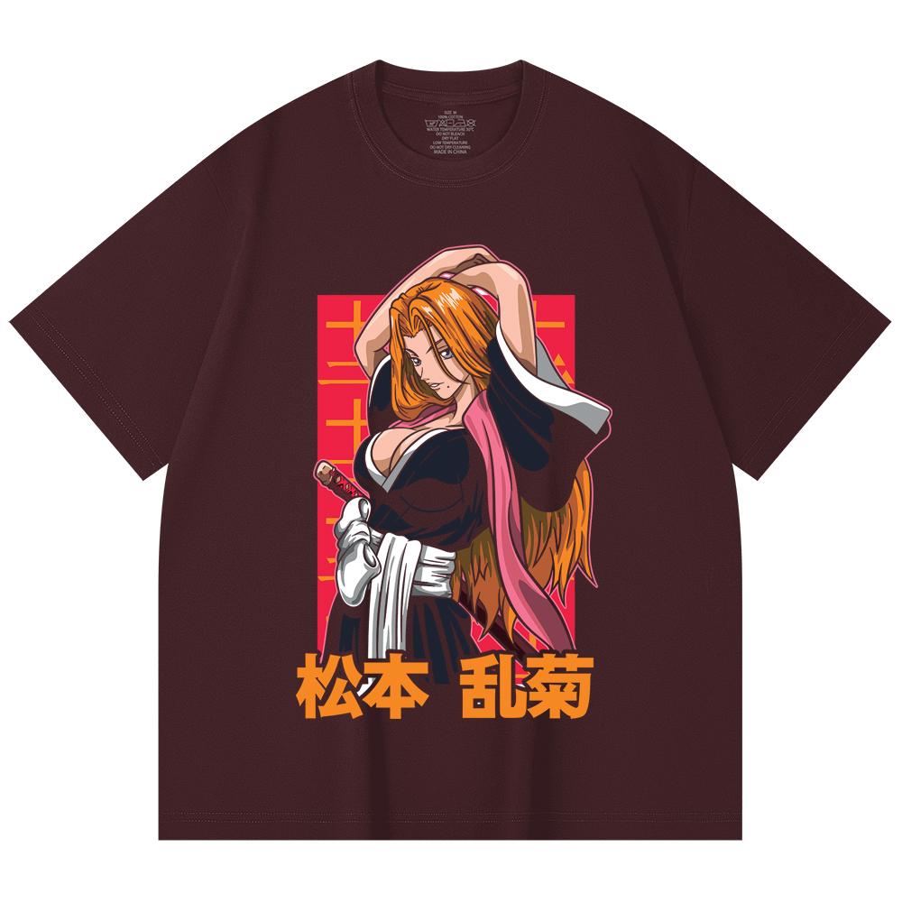 230 Gsm 100% Cotton Bleach V8 Matsumoto Print Unisex Heavy Cotton T Shirt