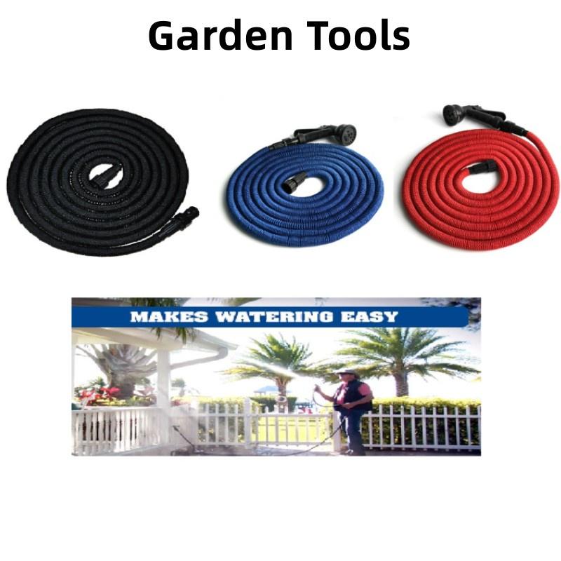 25ft-100ft Expandable Garden Hose Set With High Pressure Water Gun For Gardening And Car Washing