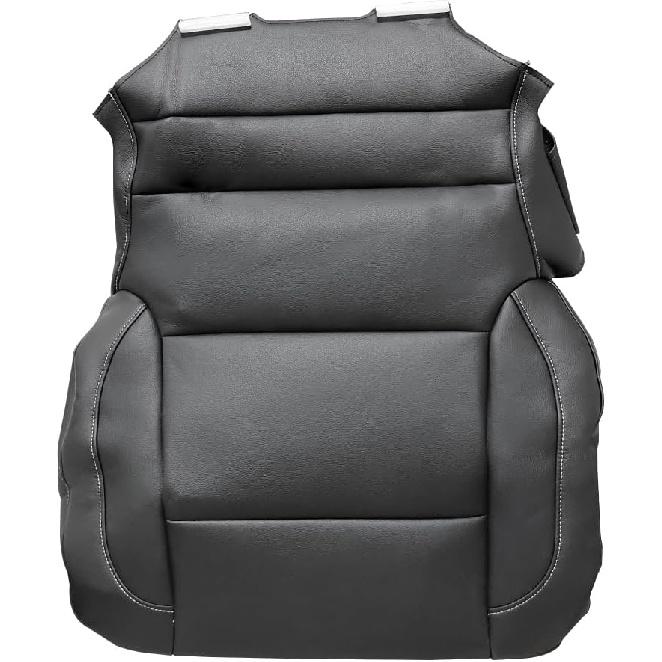 

Black Driver Passenger Side Bottom Replacement Leather Seat Cover Compatible with Chevy Silverado GMC Sierra 1500 2500HD 3500HD 2014 2015 2016 2017
